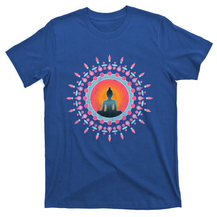 Buddha Meditation Sun Flower Dala Buddhism Yoga Symbol Funny Gift T-Shirt