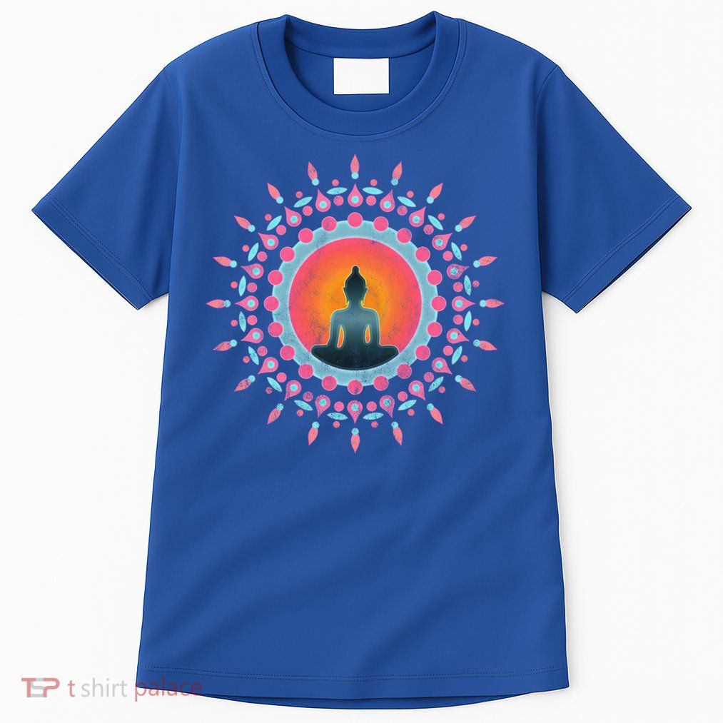 Buddha Meditation Sun Flower Dala Buddhism Yoga Symbol Funny Gift Tall T-Shirt