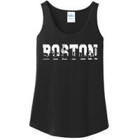 Boston Massachusetts Skyline Graphic Apparel Ladies Essential Tank