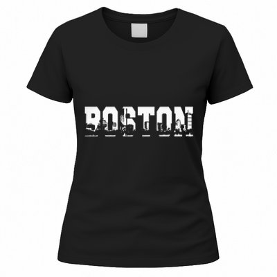 Boston Massachusetts Skyline Graphic Apparel Women's T-Shirt