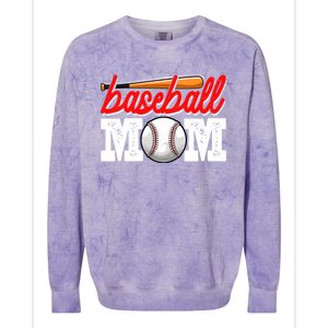 Baseball Mom Sports Mothers Day Mommy Mama Baseball Lover Gift Colorblast Crewneck Sweatshirt