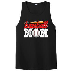 Baseball Mom Sports Mothers Day Mommy Mama Baseball Lover Gift PosiCharge Competitor Tank