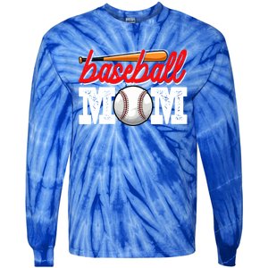 Baseball Mom Sports Mothers Day Mommy Mama Baseball Lover Gift Tie-Dye Long Sleeve Shirt