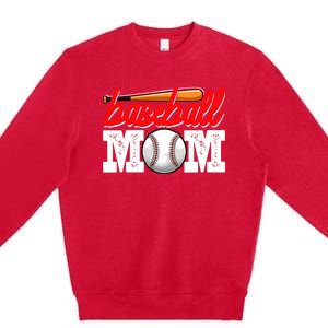 Baseball Mom Sports Mothers Day Mommy Mama Baseball Lover Gift Premium Crewneck Sweatshirt