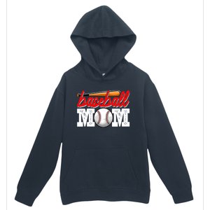 Baseball Mom Sports Mothers Day Mommy Mama Baseball Lover Gift Urban Pullover Hoodie