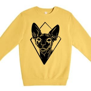 Black Metals Sphynx Cat Premium Crewneck Sweatshirt