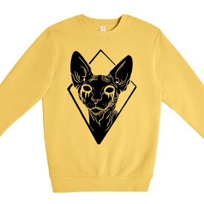 Black Metals Sphynx Cat Premium Crewneck Sweatshirt