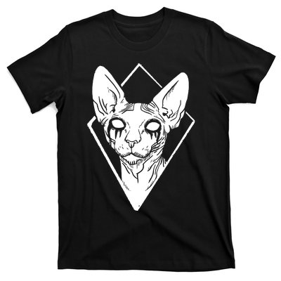 Black Metals Sphynx Cat T-Shirt