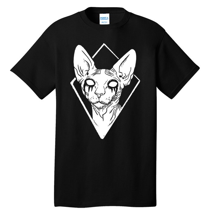 Black Metals Sphynx Cat Tall T-Shirt