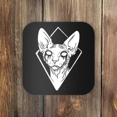 Black Metals Sphynx Cat Coaster