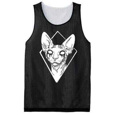 Black Metals Sphynx Cat Mesh Reversible Basketball Jersey Tank