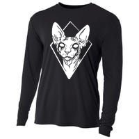 Black Metals Sphynx Cat Cooling Performance Long Sleeve Crew