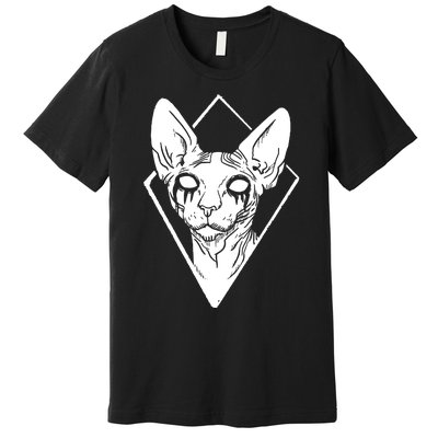 Black Metals Sphynx Cat Premium T-Shirt