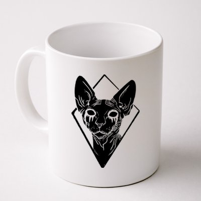 Black Metals Sphynx Cat Coffee Mug