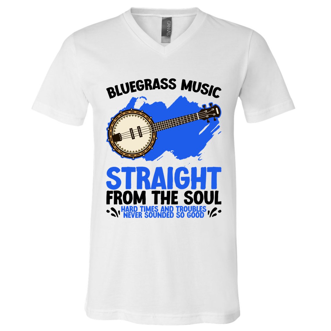 Bluegrass Music Straight From The Soul V-Neck T-Shirt