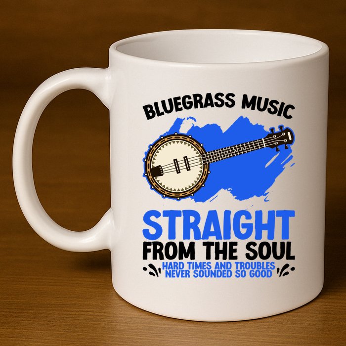 Bluegrass Music Straight From The Soul 11oz C Handle Ceramic Mug