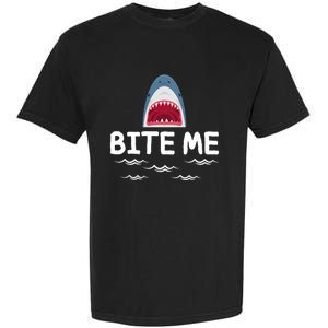 Bite Me Shark Lover Week Awareness Animal Ocean Summer Garment-Dyed Heavyweight T-Shirt