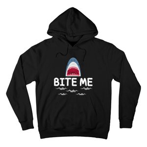 Bite Me Shark Lover Week Awareness Animal Ocean Summer Hoodie