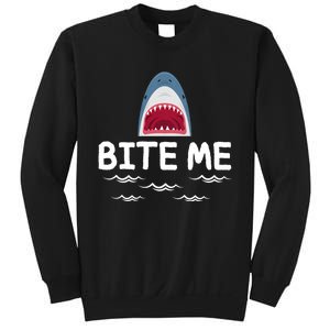 Bite Me Shark Lover Week Awareness Animal Ocean Summer Sweatshirt