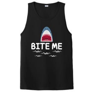 Bite Me Shark Lover Week Awareness Animal Ocean Summer PosiCharge Competitor Tank