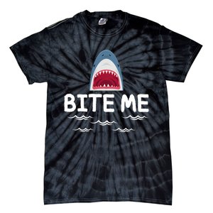 Bite Me Shark Lover Week Awareness Animal Ocean Summer Tie-Dye T-Shirt