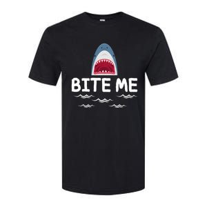 Bite Me Shark Lover Week Awareness Animal Ocean Summer Softstyle CVC T-Shirt