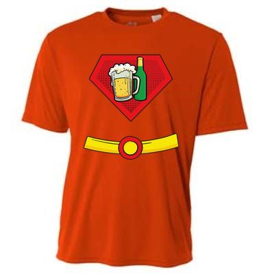 Beer Man Superhero Halloween Costume Cooling Performance Crew T-Shirt