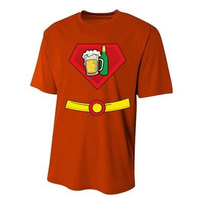 Beer Man Superhero Halloween Costume Performance Sprint T-Shirt