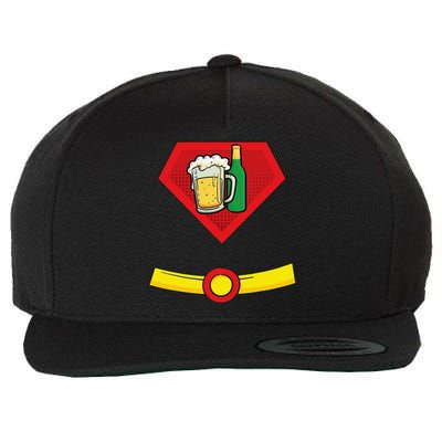 Beer Man Superhero Halloween Costume Wool Snapback Cap