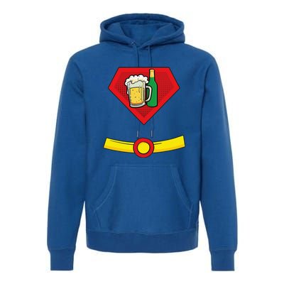 Beer Man Superhero Halloween Costume Premium Hoodie