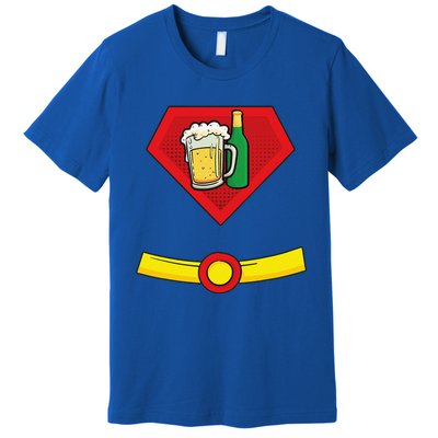 Beer Man Superhero Halloween Costume Premium T-Shirt