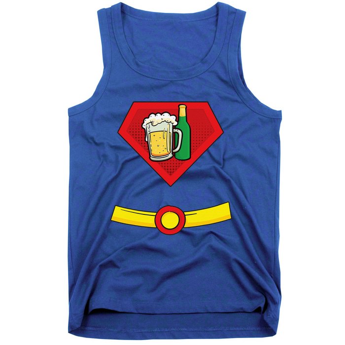 Beer Man Superhero Halloween Costume Tank Top