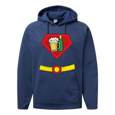 Beer Man Superhero Halloween Costume Performance Fleece Hoodie