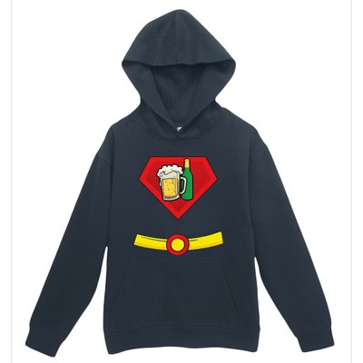 Beer Man Superhero Halloween Costume Urban Pullover Hoodie