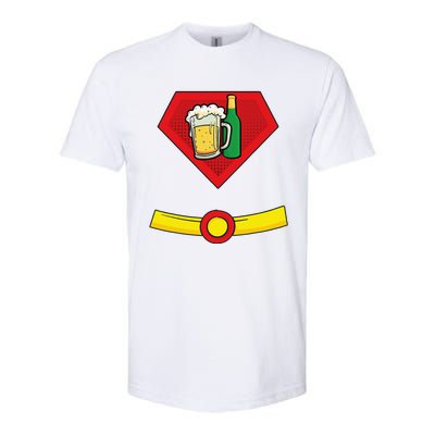 Beer Man Superhero Halloween Costume Softstyle CVC T-Shirt