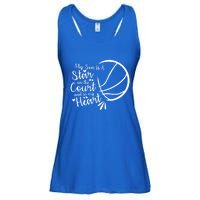 Basketball My Son Is A Star On The Court And In My Heart Gift Ladies Essential Flowy Tank