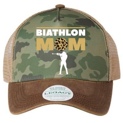 Biathlon Mom Skiing Competition Biathlete Cute Gift Legacy Tie Dye Trucker Hat