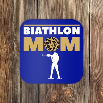 Biathlon Mom Skiing Competition Biathlete Cute Gift Coaster