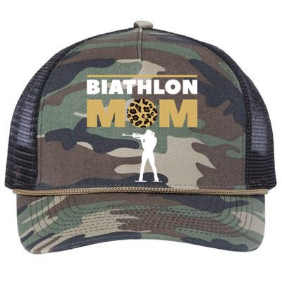 Biathlon Mom Skiing Competition Biathlete Cute Gift Retro Rope Trucker Hat Cap