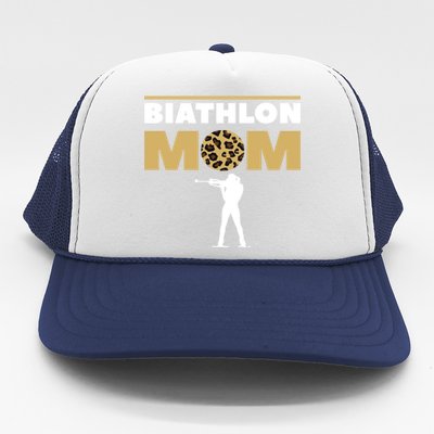 Biathlon Mom Skiing Competition Biathlete Cute Gift Trucker Hat