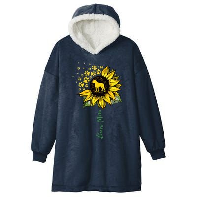 Boxer Mom Sunflower Boxer Dog Gifts Dog Mom Mama Hooded Wearable Blanket