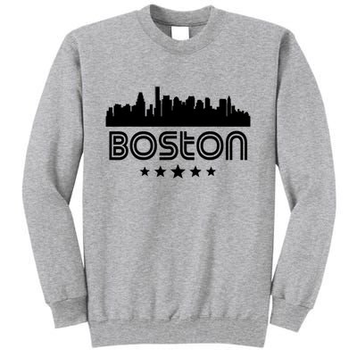 Boston Massachusetts Skyline Retro Style Tall Sweatshirt