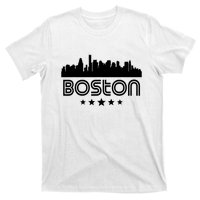 Boston Massachusetts Skyline Retro Style T-Shirt