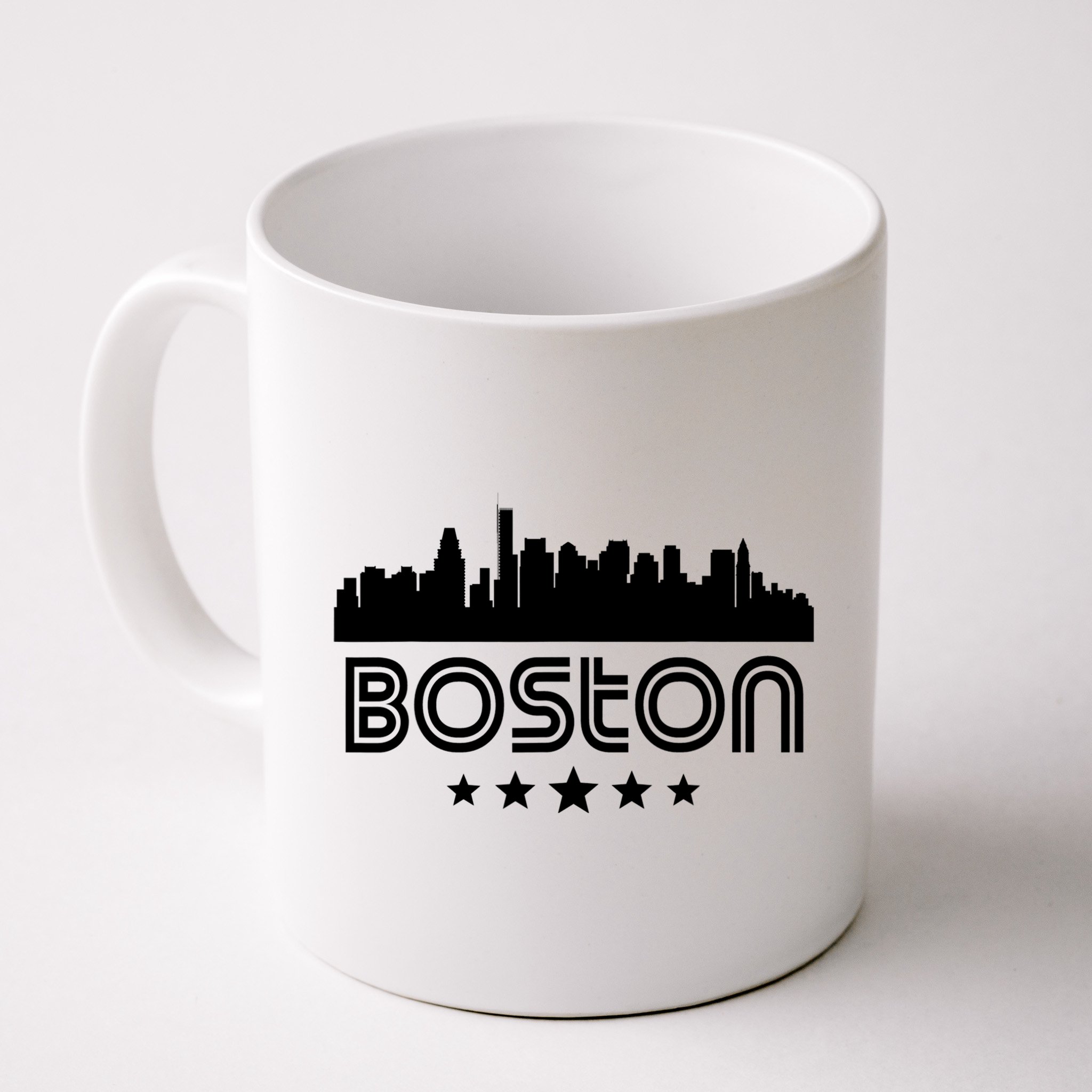 Boston Massachusetts Skyline Retro Style Mug