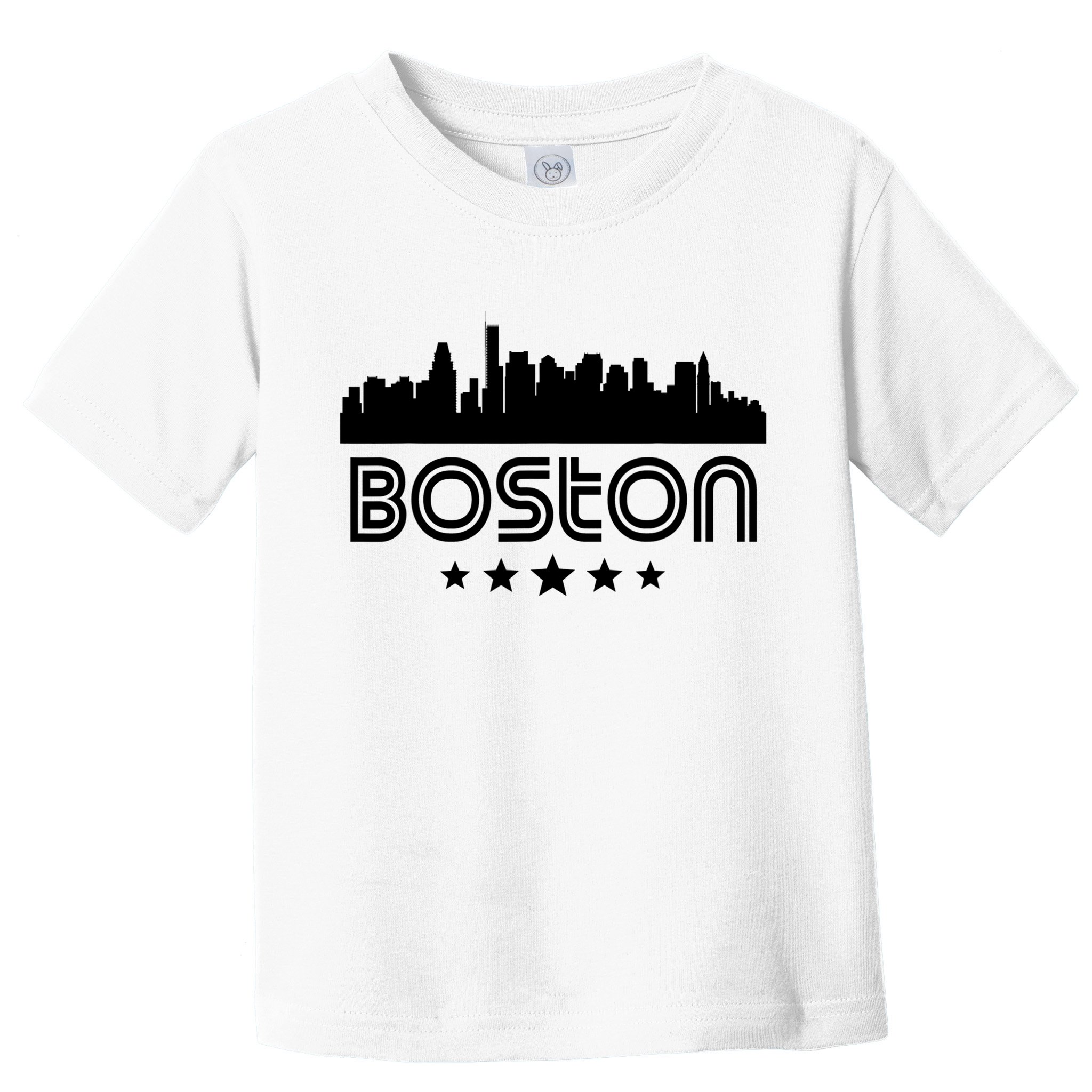 Boston Massachusetts Skyline Retro Style Toddler T-Shirt