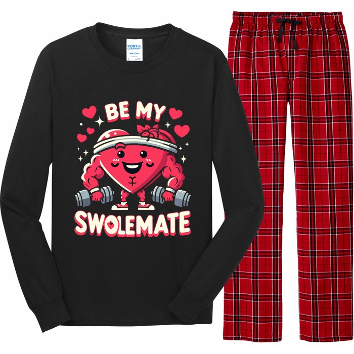 Be My Swolemate Valentines Day Bodybuilding Gym Long Sleeve Pajama Set