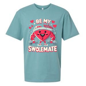 Be My Swolemate Valentines Day Bodybuilding Gym Sueded Cloud Jersey T-Shirt