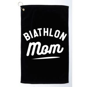 Biathlon Mom Skiing Competition Biathlete Gift Platinum Collection Golf Towel