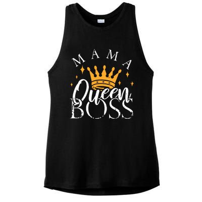 Boss Mommy Shirts Funny Mothers Day Gift Mama Queen Perfect Ladies PosiCharge Tri-Blend Wicking Tank