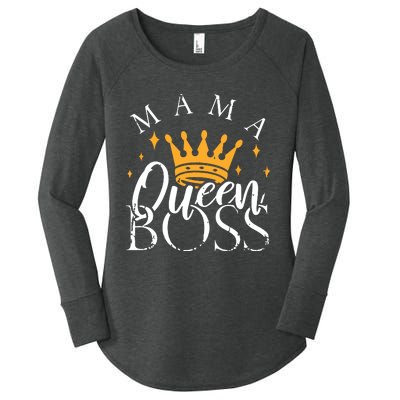 Boss Mommy Shirts Funny Mothers Day Gift Mama Queen Perfect Women's Perfect Tri Tunic Long Sleeve Shirt